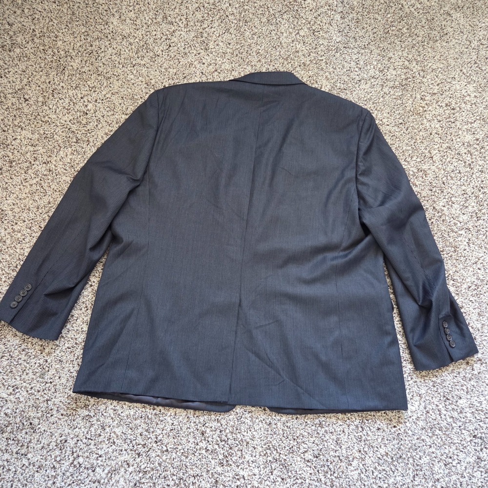 Lauren Ralph Lauren Men's Black Pinstripe Wool Blazer Size 52R Office Jacket - Picture 6 of 8